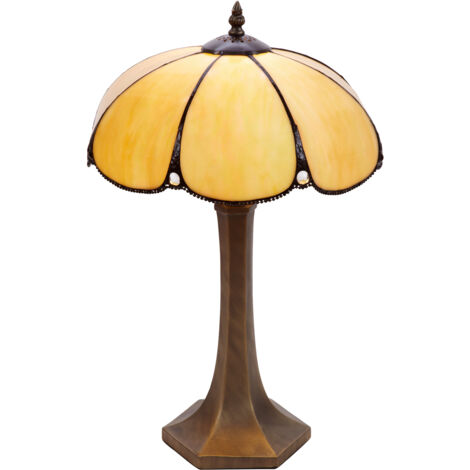 Mittlere Tischlampe mit sechseckigem Sockel, Durchmesser 30 cm, Virginia-Serie