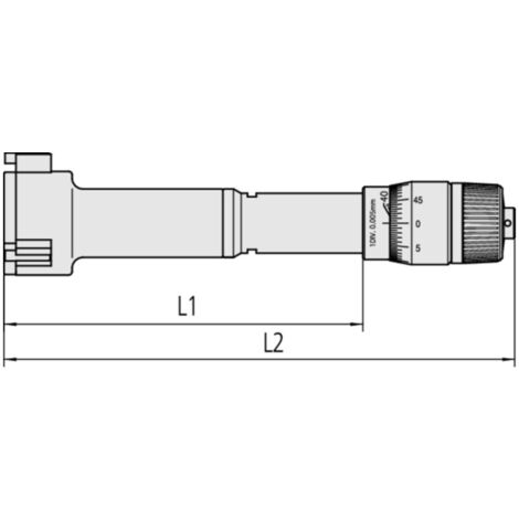 Mitutoyo 3-Linien Innenmessschraube Holtest 25-30mm, 0,005mm