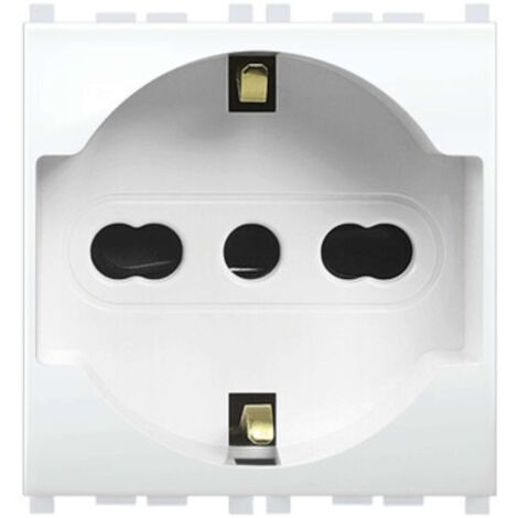 MIVIDA MV6050 PRESA SCHUKO BIPASSO 2P+T - 6 pezzi