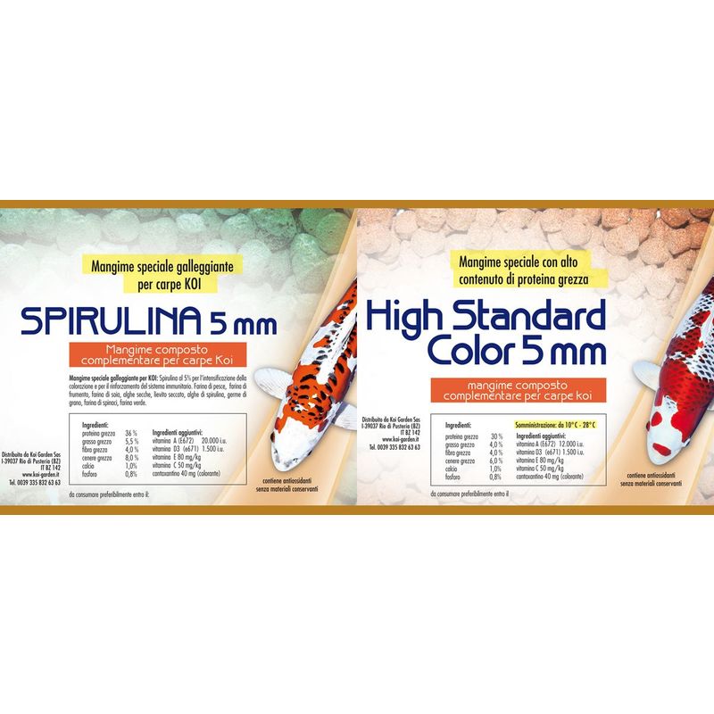 Mix 10 kg High Standard Color red +10 kg Spirulina 5 mm
