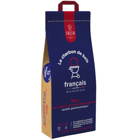 Mix Charbon De Bois & Briquettes - Sac De 8kg