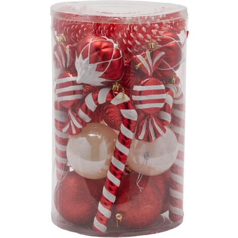 Mix di addobbi, pendagli e palline per albero di Natale -Ø 10 x 16 cm - 32 pezzi