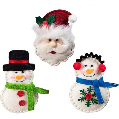 Multicolore 4 Pezzi Regalo di Ornamenti di Natale Babbo Natale Pupazzo di Neve Albero Bambola Giocattolo Decorazioni da Appendere LeeMon Decorazioni Natalizie