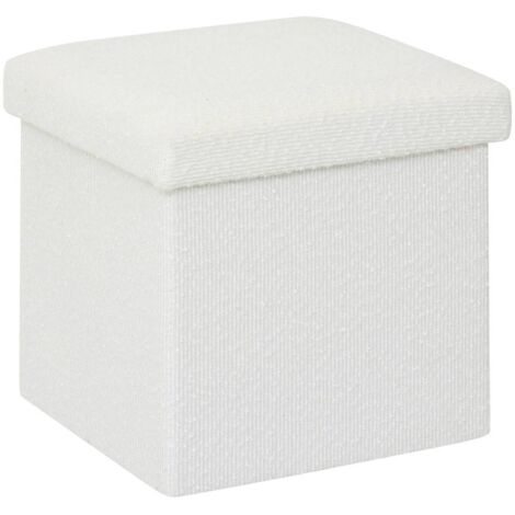Mix n modul 31x31 cm puf plegable rizado blanco - 5five