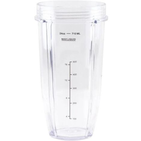 Mixbecher kompatibel mit Ninja, Entsafterbecher mit großem Fassungsvermögen (710 ml), Ersatzteilset für Mixer (24 oz)
