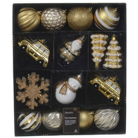 MIXBOX DIMENSIONE 8 CM SOGGETTI ASSORTITI CONFEZIONE 25 PEZZI COLORE ORO/MARRONE