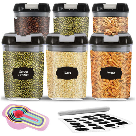 Mixed Set 5 Piece Assorted Food Grade & BPA Free Cereal Storage Containers
