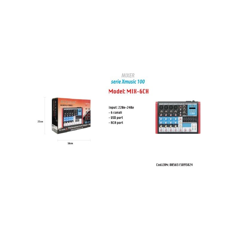 Trade Shop Traesio - Trade Shop - Mixer Audio 6ch