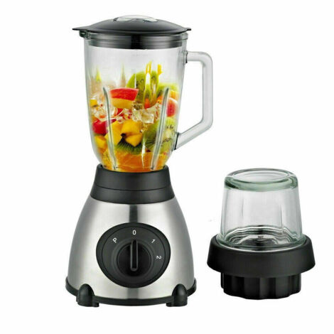 Mixeur 2 En 1 Pulse Lame Acier 1000w Verre 1,5lt + 1 Petit Q-fr60