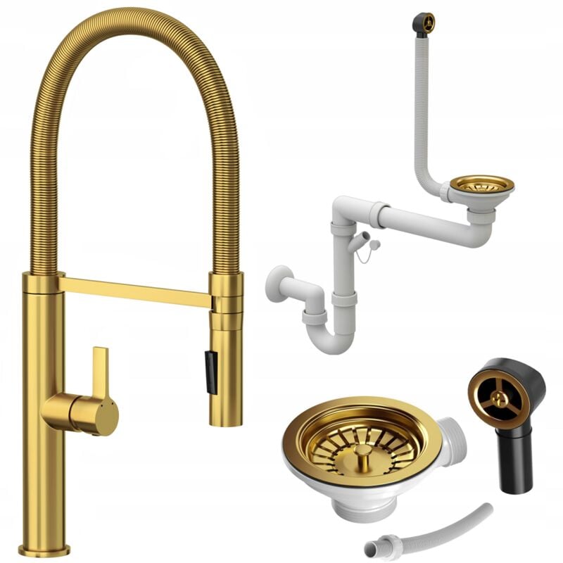 Mixeur de cuisine complet en or + siphon en or