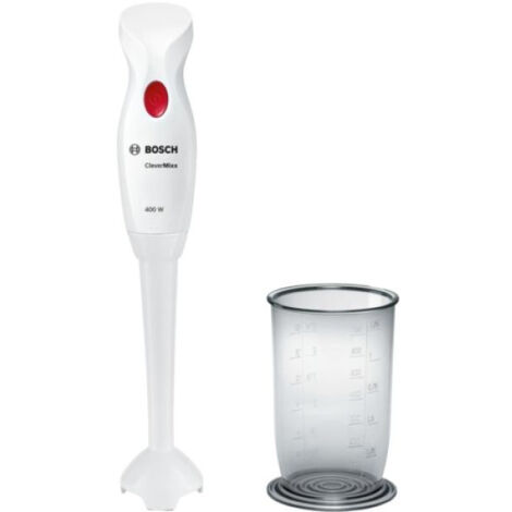 Mixeur Electrique  plongeant BOSCH MSM14100 CLEVERMIXX - 400W, 1 vitesse, pied plastique, bol , poignée ergonomique