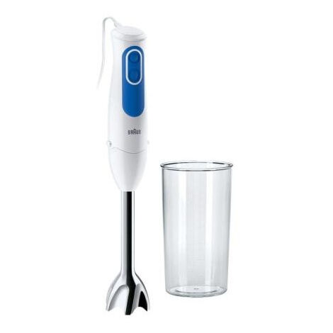Mixeur Electrique  plongeant BRAUN MQ3000WH Smoothie Plus - Pied  Blanc et Bleu
