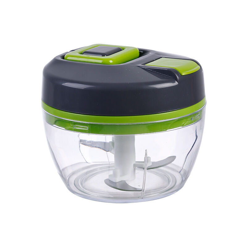 Mixeur Manuel 550ML, Hachoir Manuel, Mini Hachoir Manuel, Coupe Oignon Manuel, Hachoir Oignon avec Acier Inoxydable 3 Lames pour Oignon, Ail, Viande,