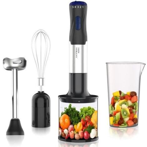 Mixeur Plongeant 1000W, 4 en 1 Mixeur Multifonction, Convient à la Préparation d\'aliments pour Bébés,Salades, Soupes et légumes,Jus
