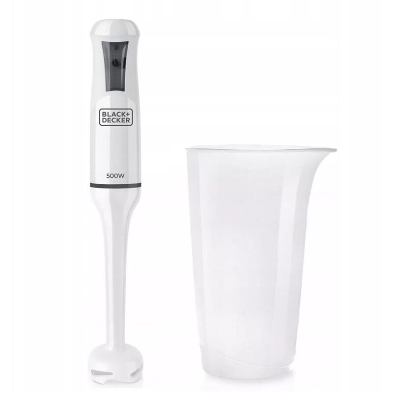 Black&decker - Mixeur plongeant 500w blanc - Black+decker - bxhb500e