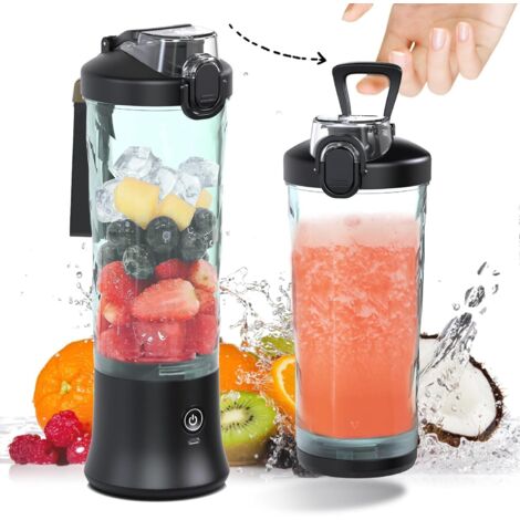 Mixeur Portable - 600 ml - Sans Fil - Technologie À Induction Magnétique - Pour Smoothies Et Préparations Liquides - 1 Unité