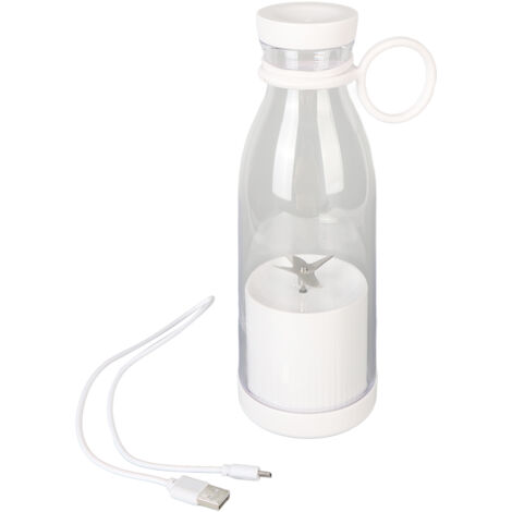 Mixeur Portable USB Rechargeable en ABS, Blender Mini pour Fruits, Smoothie Cup pour Bureau, Sport et Voyage
