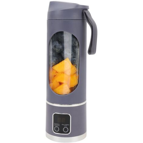 Mixeur Portatif 450ml Rechargeable - Cup de Mixeur Juicer pour Cuisine Gris Violet - SUS, ABS, 1300mAh, 25W