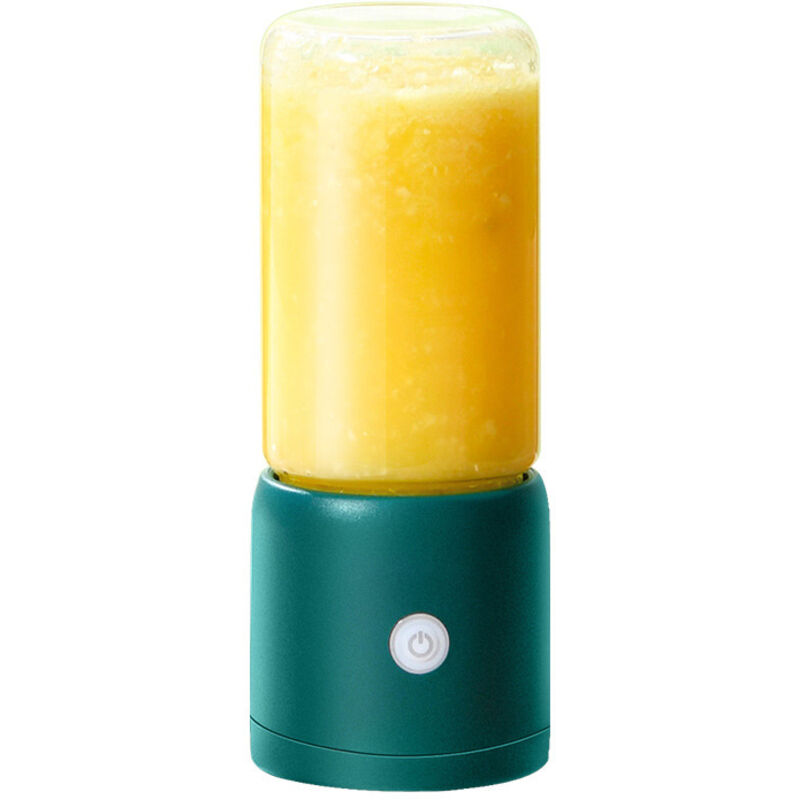 Mixeur sans fil de 380 ml avec chargement USB, 8 lames haute vitesse, double bol en verre et fonction autonettoyante