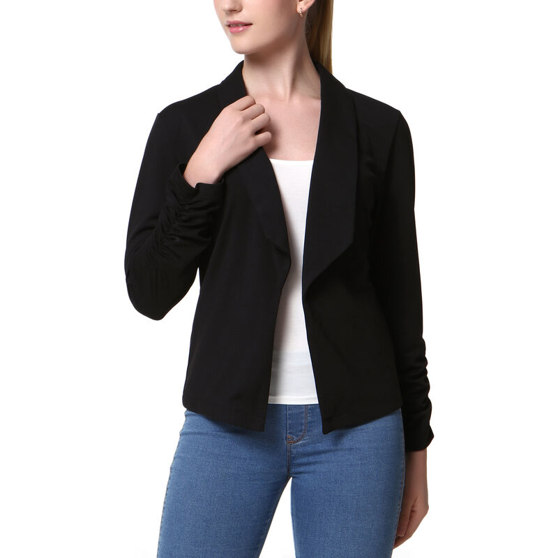 

Chaqueta de punto con frente abierto para oficina de trabajo informal para mujer,Negro, L - Mixfeer