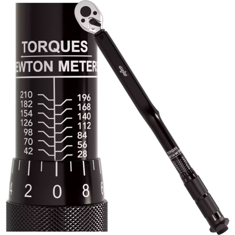 MJW Clé dynamométrique 1/2'' 28-210 Nm noir