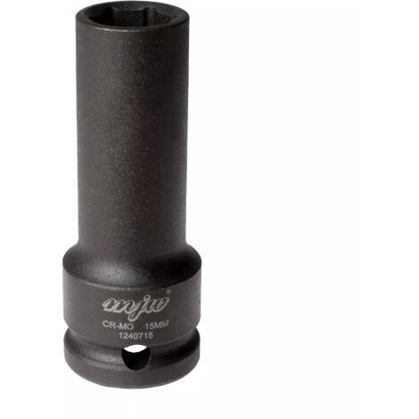 MJW Vaso de impacto 1/2"" hexagonal largo 15 mm