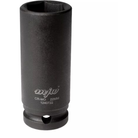 MJW Vaso de impacto 1/2"" hexagonal largo 22 mm
