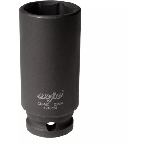 MJW Vaso de impacto 1/2"" hexagonal largo 26 mm