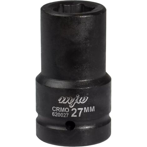 MJW Vaso de impacto 1"" 6 caras largo 27 mm