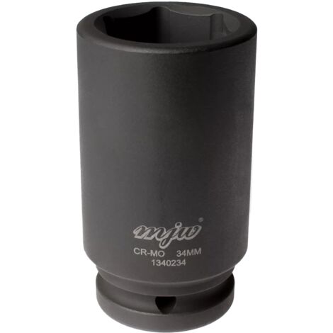 MJW Vaso de impacto 3/4"" 6 caras largo 34 mm