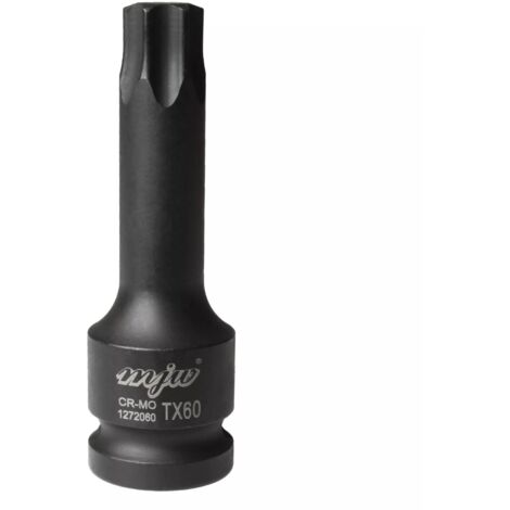 MJW Vaso de impacto con mango TORX TX60 de 1/2" de largo