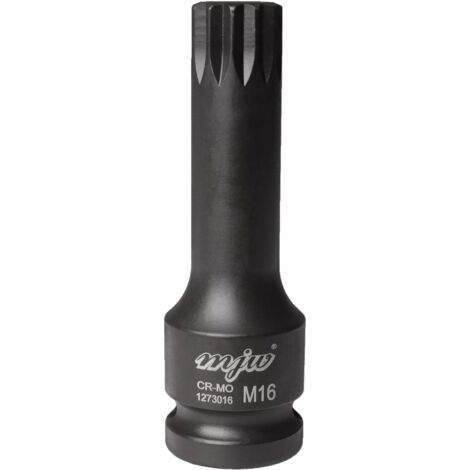 MJW Vaso de impacto mango largo 1/2" SPLINE M16