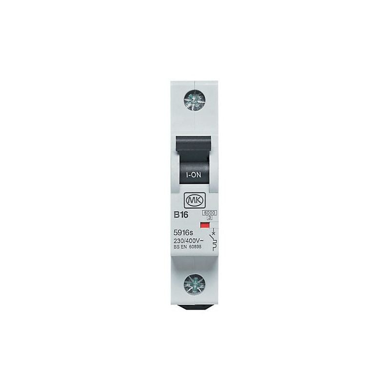 MK - Electric 5916SRP2 16amp Miniature Circuit Breaker - Grey