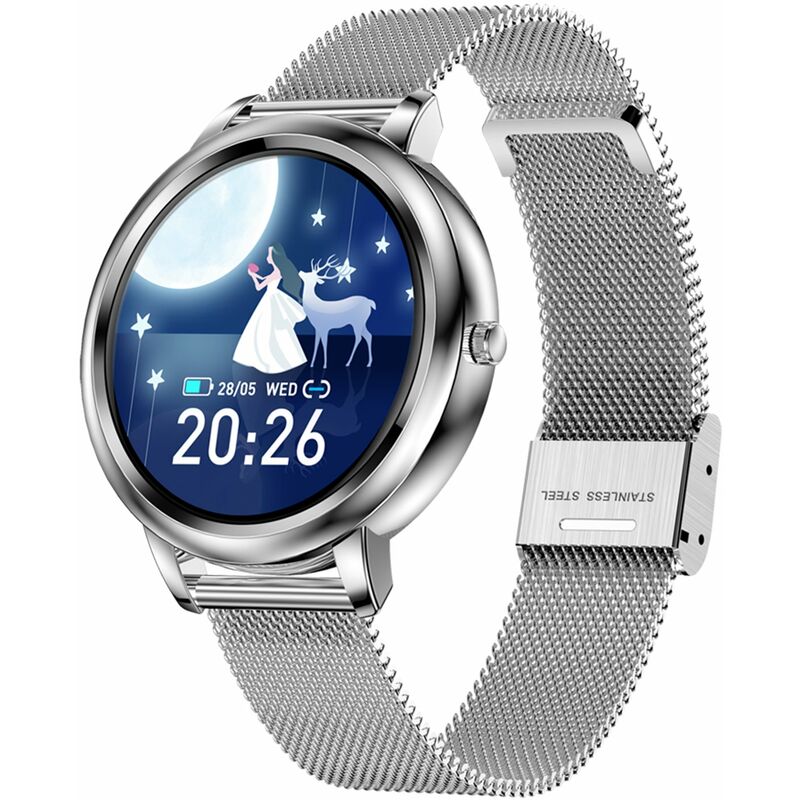 

MK20 Reloj inteligente para mujer Pantalla tactil completa IPS de 1.09 pulgadas BT4.0 IP67 Rastreador de ejercicios a prueba de agua Monitor de sueno