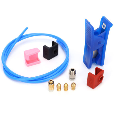 MK9 PTFE-Schlauchset mit pneumatischen Anschlüssen und Düsen für Ender 3/5 3D-Drucker – Messing, 0,4 mm