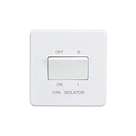 Knightsbridge Screwless 10AX 3 Pôle Ventilateur Isolateur Switch-Matt Black