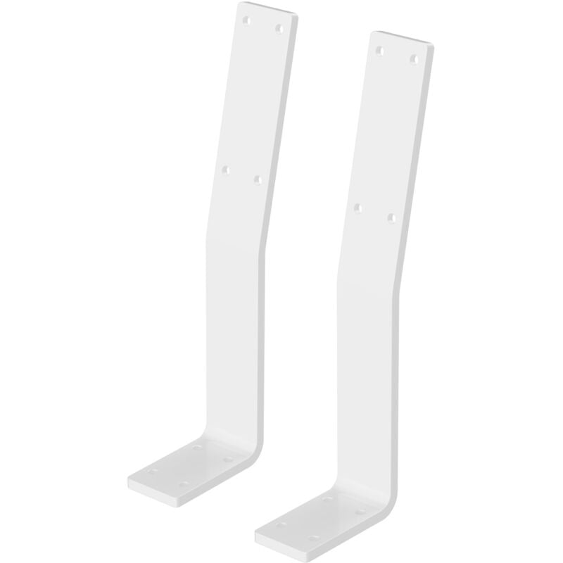 ML-Design Lot de 2 Pièces de Support de Dossier, lxpxh: 50 x 90 x 345 mm, en Acier, Blanc, avec un Angle Ergonomique, Soutien de Dos à Visser pour