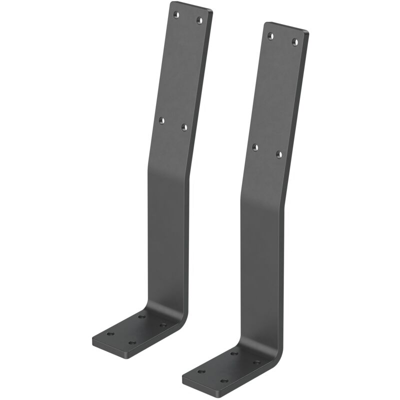 Ml-design - 2 Stück Rückenlehnenhalterung, Grau, Aus Stahl, 345x90x50 Mm, Bankrückenlehne Banklehne Rückenlehne Zum Anschrauben, Metall Rücklehne
