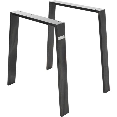ML-Design 2er Set Tischbeine Loft 75x72 cm, Industrial, Profil 8x2cm, aus Stahl, Industriedesign, U-Form, Metall Tischgestell scandic, Tischkufen Tischuntergestell Möbelfüße, für Esstisch/Schreibtisch