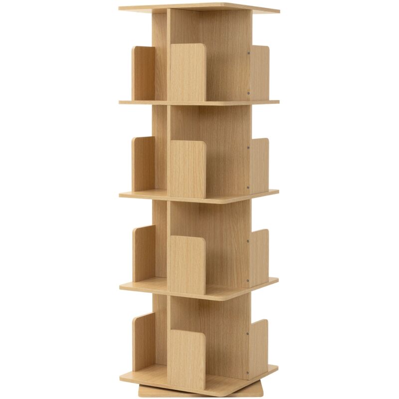 Ml-Design Bibliothèque Tournante Enfant 4 Niveaux 16 Compartiments Aspect Bois Chêne 40x124,5x40 cm Étagère Pivotante 360° Rangement Livres Jouets Ml-Design Bibliothèque Tournante Enfant 4 Niveaux 16 Compartiments Aspect Bois Chêne 40x124,5x40 cm Étagère Pivotante 360° Rangement Livres Jouets