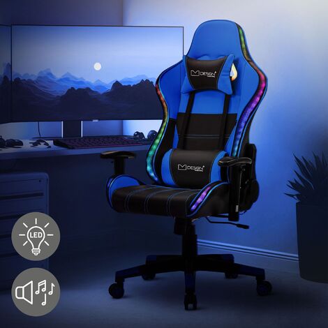 Chaise gaming massante ergonomique inclinable LED RGB The Horde Plus