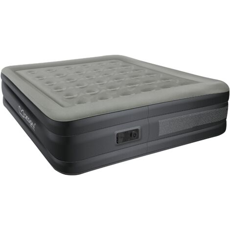 ML-Design Colchón Hinchable Matrimonio Cama de Aire Autoinflable 203 x 157 x 47 cm Colchoneta para Invitados con Bomba Eléctrica 230V Incorporada y Bolsa de Transporte para Camping