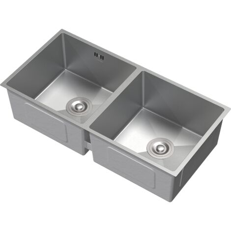 Fregadero De Cocina Fregadero Doble Acero Inoxidable 78x43x21 Cm - Con Escurridor Y X-Drain Fregadero 2 Senos
