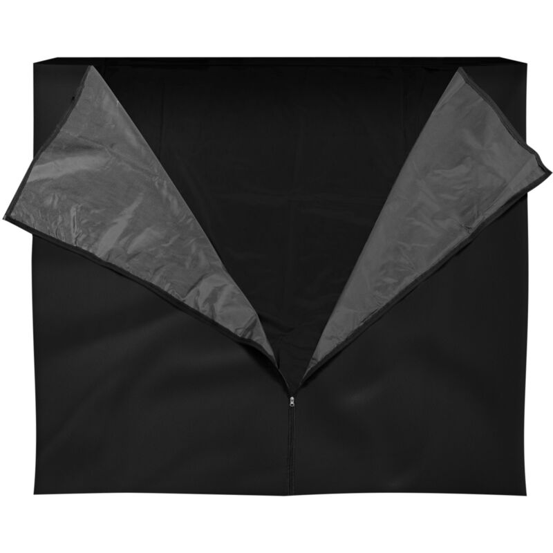 Ml-design - Housse d'Étagère à Bois de Cheminée, 185L x 125H cm, Noir, Résistant aux Intempéries, Polyester avec Revêtement pvc, Bâche de Protection
