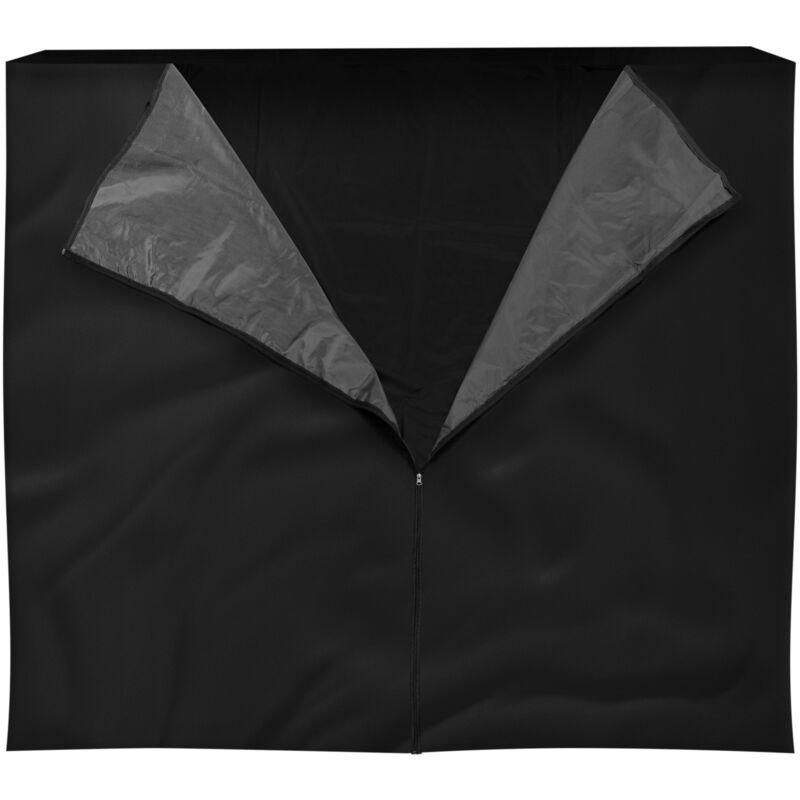 Ml-design - Housse d'Étagère à Bois de Cheminée, 240L x 165H cm, Noir, Résistant aux Intempéries, Polyester avec Revêtement pvc, Bâche de Protection