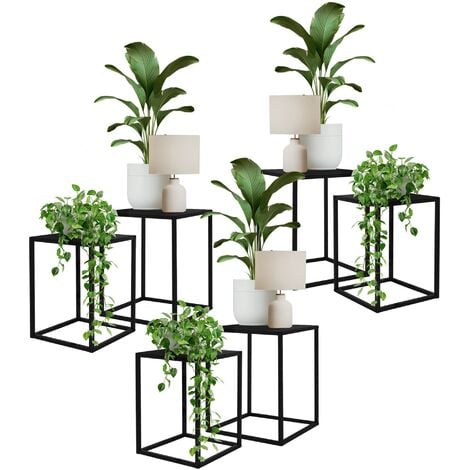 Set de 2 x soportes de flores Juprelle - con Macetero - Estantes para  plantas - Estilo decorativo - Metal 