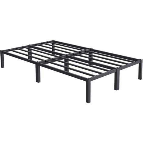 ML-Design Metallbett 120x200 cm auf Stahlrahmen mit Lattenrost, Anthrazit, Metall Bettgestell, robust, leichte Montage, Bett für Schlafzimmer der Kinder, Jugendliche, Erwachsene, Jugendbett Gästebett