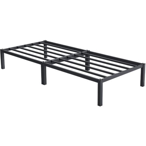 ML-Design Metallbett 90x200 cm auf Stahlrahmen mit Lattenrost, Anthrazit, Bettgestell aus Metall, robust, Einzelbett, Bett für Schlafzimmer der Kinder, Jugendliche, Erwachsene, Jugendbett Gästebett
