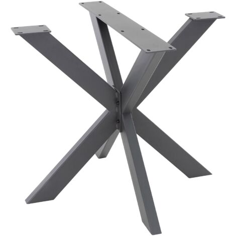 Ml-Design – Pied de table spider 85x71x85 cm – Métal avec revêtement en poudre – Charge 150 kg – Protection du sol incluse – Pour table à manger ou bureau