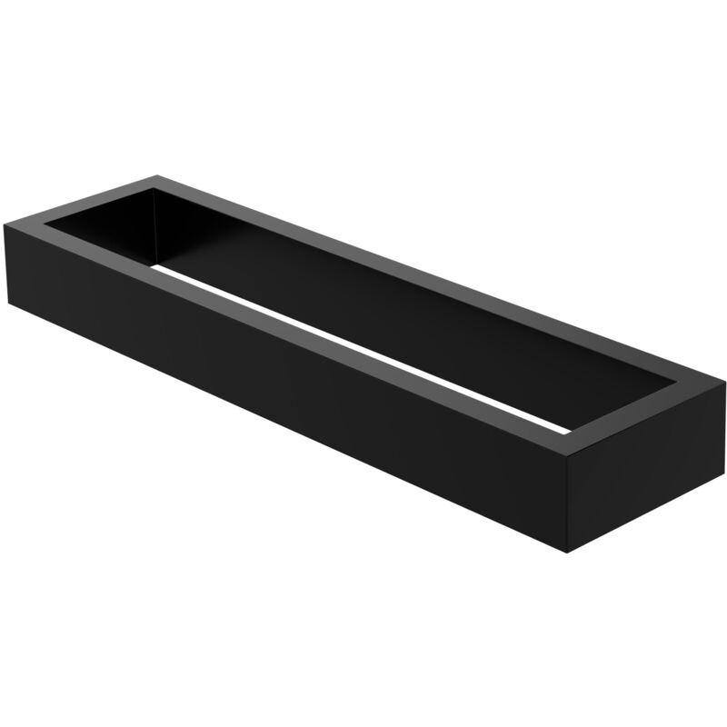 Ml-design - Porte-Serviettes sans Perçage, Autocollante, 26 cm, Noir, en Acier, Range-Serviettes à Suspendre, Support Mural, Design Moderne, pour